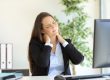 girl at desk with stiff neck