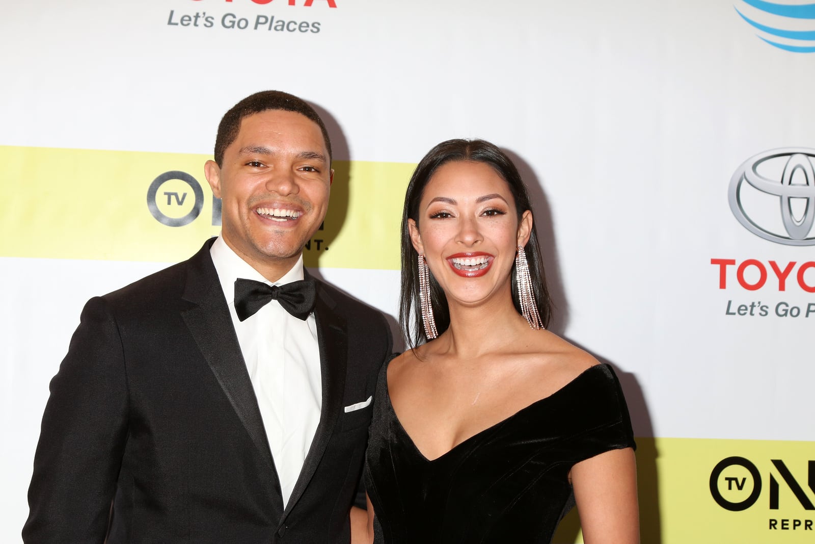 Trevor Noah, Jordyn Taylor at the 48th NAACP Image Awards Arrivals at Pasadena Conference Center on February 11, 2017 in Pasadena, CA