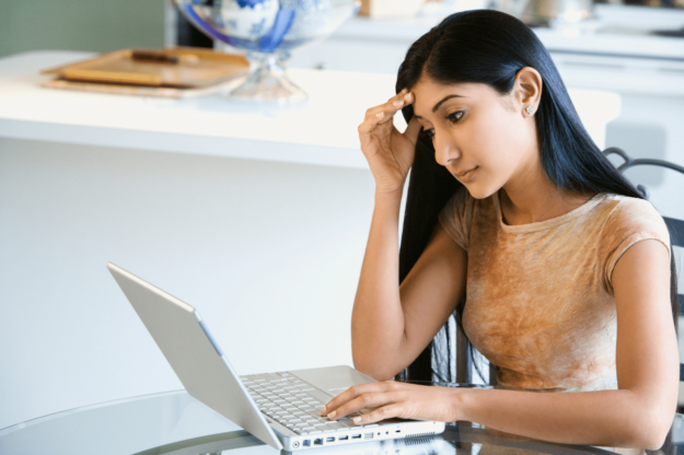 young woman with anxiety