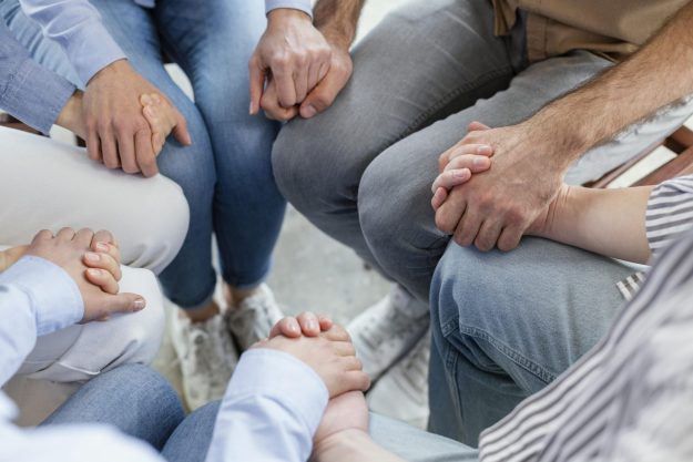 People supporting each other for Mental Health Awareness Month